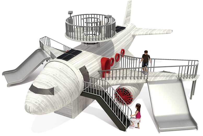 HK-8002-PE木制組合滑梯